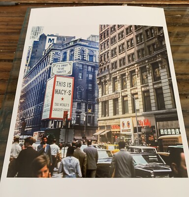 1962 Macys 34 St Herald Square New York City NYC Color Reprint Photo 8x10