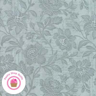 Memoirs Fabric by 3 Sisters #44211-11 Gray Flowers Quilt Shop Quality