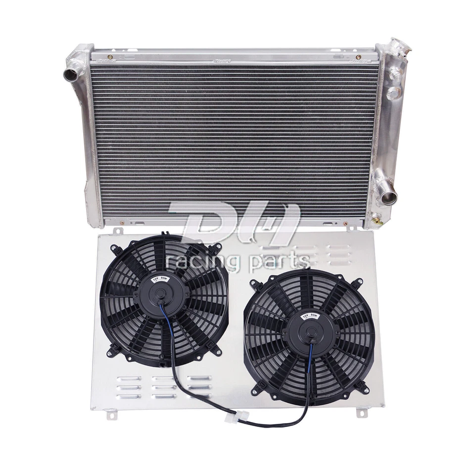 4 ряда радиатор + плащаница + 2 вентилятора для 1982-92 Chevy Camaro/Pontiac Firebird 5,0/5,7 л V8 - Изображение 2 из 4