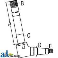 A-sba330302580 For Ford Tractor Spindle (rh) Tc35 ; Tc40 ; Tc45 ; 2120 ; 3415