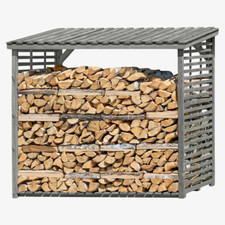 Kaminholzregal Außen Holz Brennholzregal 237x114x203 cm Stapelhilfe mit Dach 