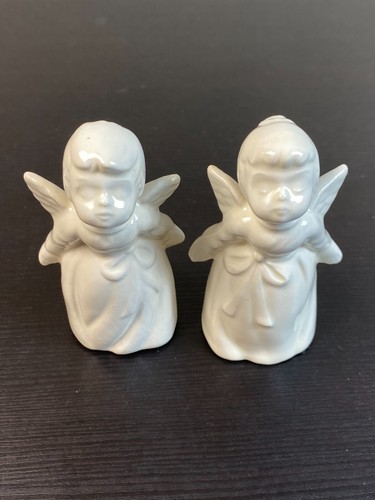 Vintage Ceramic Kissing Angels, Choir Boy and Girl figurines 3.75" Tall - Picture 2 of 10
