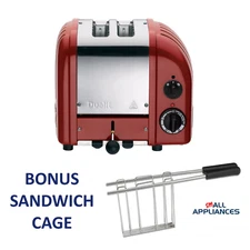 DUALIT TOASTER 2 SLICE RED NEWGEN DU02RNG 27061 WITH 5 YEAR WTY