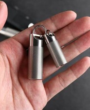 EDC Titanium Waterproof Pill Case Box Container Bottle Keychain Medicine Case