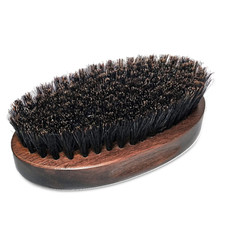 Hannana Boar Bristle Beard Brush for Men Walnut Style Handle, Beard Straightener
