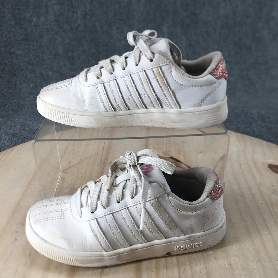 K Swiss Zapatos Jóvenes Niños 1 Zapatillas Informales de caña baja 55612-175-M Cuero Blanco Foto 2 de 4