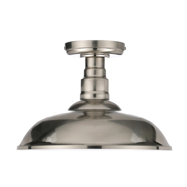 Chapter 12 Inch Semi Flush Mount Ceiling Fixture Satin Nickel Finish