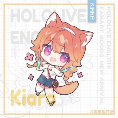 Hololive EN Holomyth Vtuber Takanashi Kiara Alt. Outfit Acrylic Keychain Charm