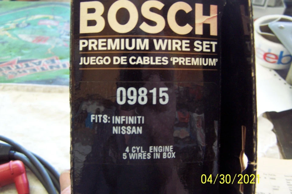 CABLES ENCHUFE SILICONA BOSCH 09815 SE ADAPTA A INFINITI G20 92-00 NISSAN, NX PULSAR SENTRA Foto 2 de 3