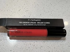 Rare MAC PRO LONGWEAR LIPGLASS WHOOPS ORANGE TANGERINE SHINY LIPGLOSS LIPSTICK
