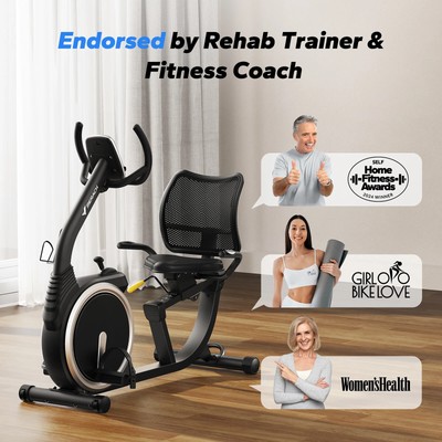 High-end Magnetic MERACH S19 Recumbent Adults Exercise Bike Smart Bluetooth LCD