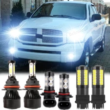 LED Headlights Fog Bulbs + Turn signal For 2006 2007 08 Dodge Ram 1500 2500 3500