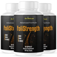 FoliStrength- Hair Support- 3 Bottles- 180 Capsules