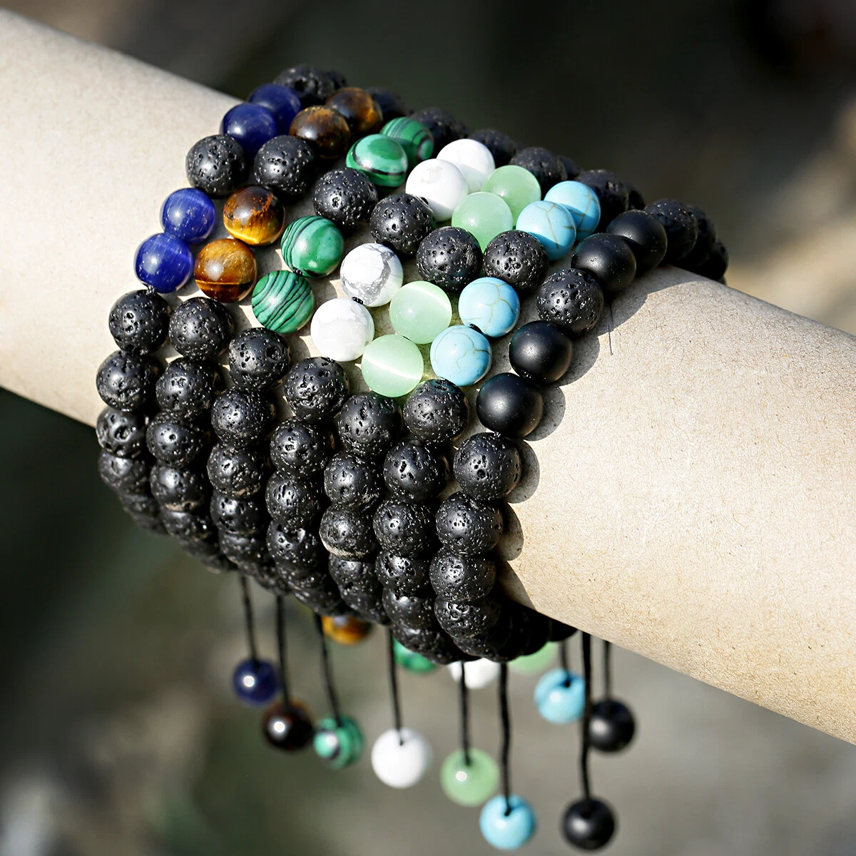 Adjustable lava rock bracelet shop