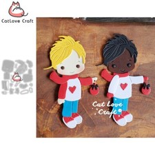 Christmas Boy Heart Shirt Metal Cutting Dies Scrapbooking Card Making Craft