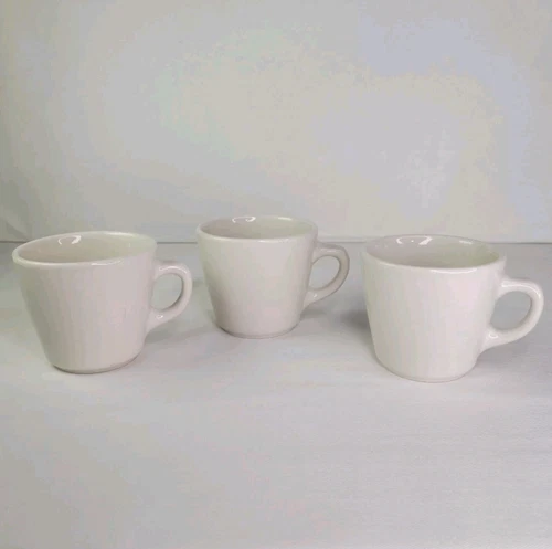 3 HLC USA Vintage Homer Laughlin Restaurant Diner Ware Coffee Cups Mugs 3" 6oz