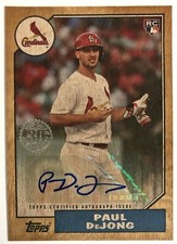 2017 Topps Update '87 Topps Paul DeJong AUTO RC #'d /10 Wood SSP Royals 🔥🔥