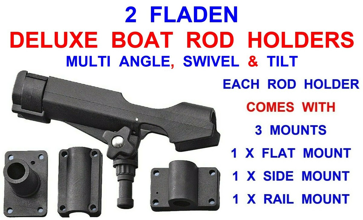FLADEN DELUXE MULTI MOUNT BOAT ROD HOLDERS TILT SWIVEL KAYAK UPTIDE ROD  REST