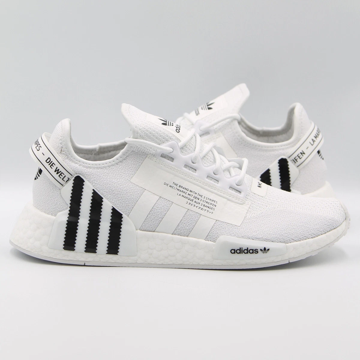 Adidas NMD R1 V2 Men's Running Shoes White Black HP9744 Size 9.5-12