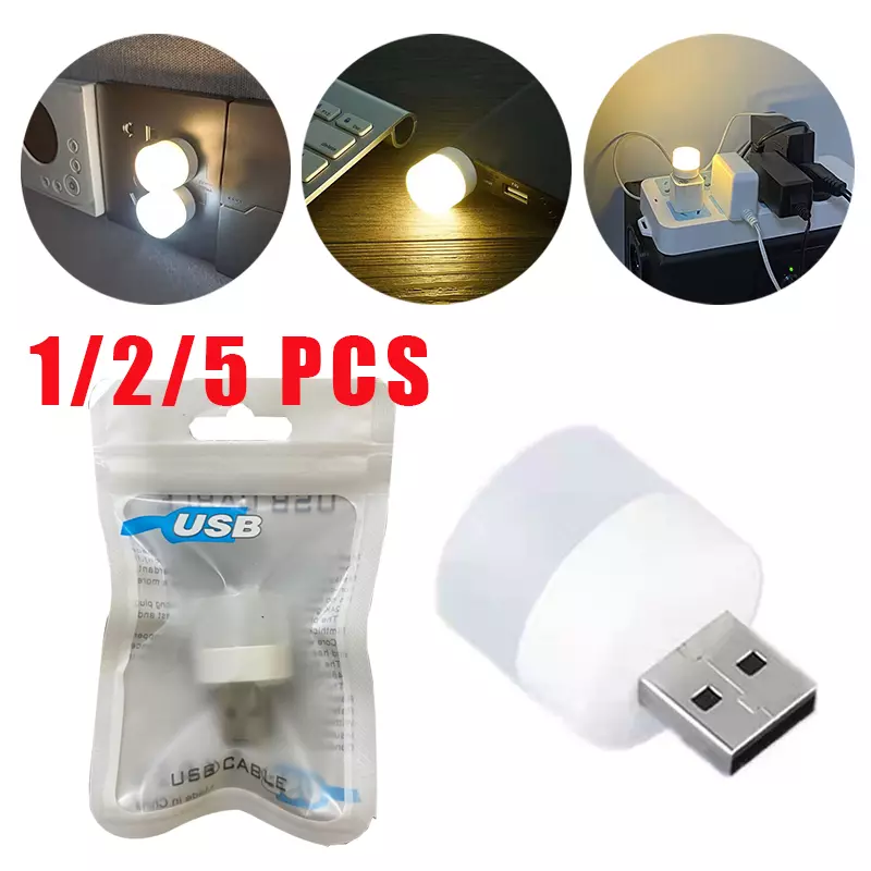 1 W Lesen Lampe USB Licht LED Nachtlampe Licht Augenschutz Weiß