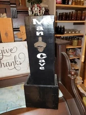 Man Cave Bottle Opener - Distressed Table or Shelf Sitter Rustic Bar Top Decor