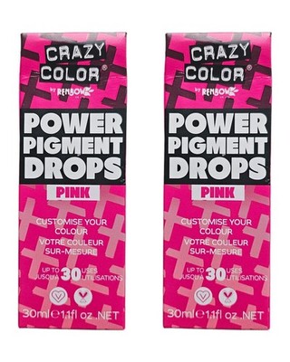 2x Crazy Color Power Pigment Tropfen Semi Permanent Farbton - Pink