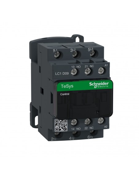 Contacteur LC1D09V7 Schneider TeSys D 3P 9A résout les pannes de commande de moteur 400V