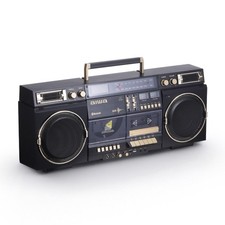 aiwa Retro Boombox BackTrack CD Player with Cassette Black and Gold