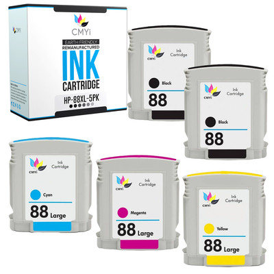 5-Pack 88XL Ink Cartridges for HP Officejet Pro K550dtwn K8600 K8600dn K8600dtn