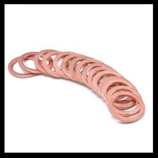10PCS M10 Copper Crush Washer Brake Hose Banjo Bolt Seal Motorcycle Car