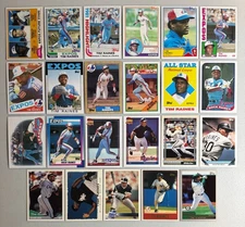 Raines, Tim instant collection run 23 different card Topps lot 1981 - 2000 w/RC