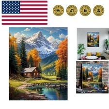 Mountain Paint By Numbers Kit For Adults Beginner Cabin Adult Paint By Number...