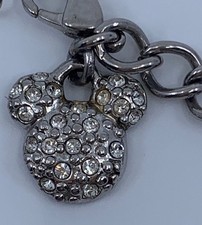 Vtg Walt Disney World Charm Bracelet Mickey Mouse Tinker Bell 7  Silver Tone