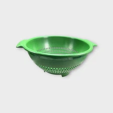 VTG Villaware Colander Green MCM 10.5” Dishwasher Safe Unbreakable Chicago 60645