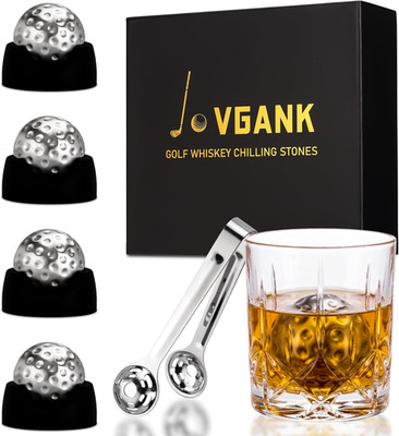 JOVGANK Golf Ball Whiskey Chilling Stones - Food Grade Stainless Steel Reusable