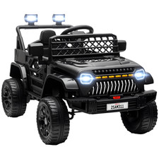12V Ride On Truck w/ Spring Suspension, Remote, Black