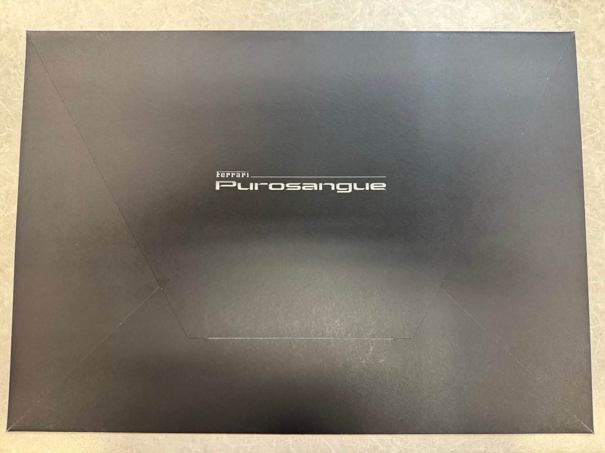 2024 FERRARI PUROSANGUE LITHOGRAPH LARGE OFFICIAL LAUNCH BROCHURE
