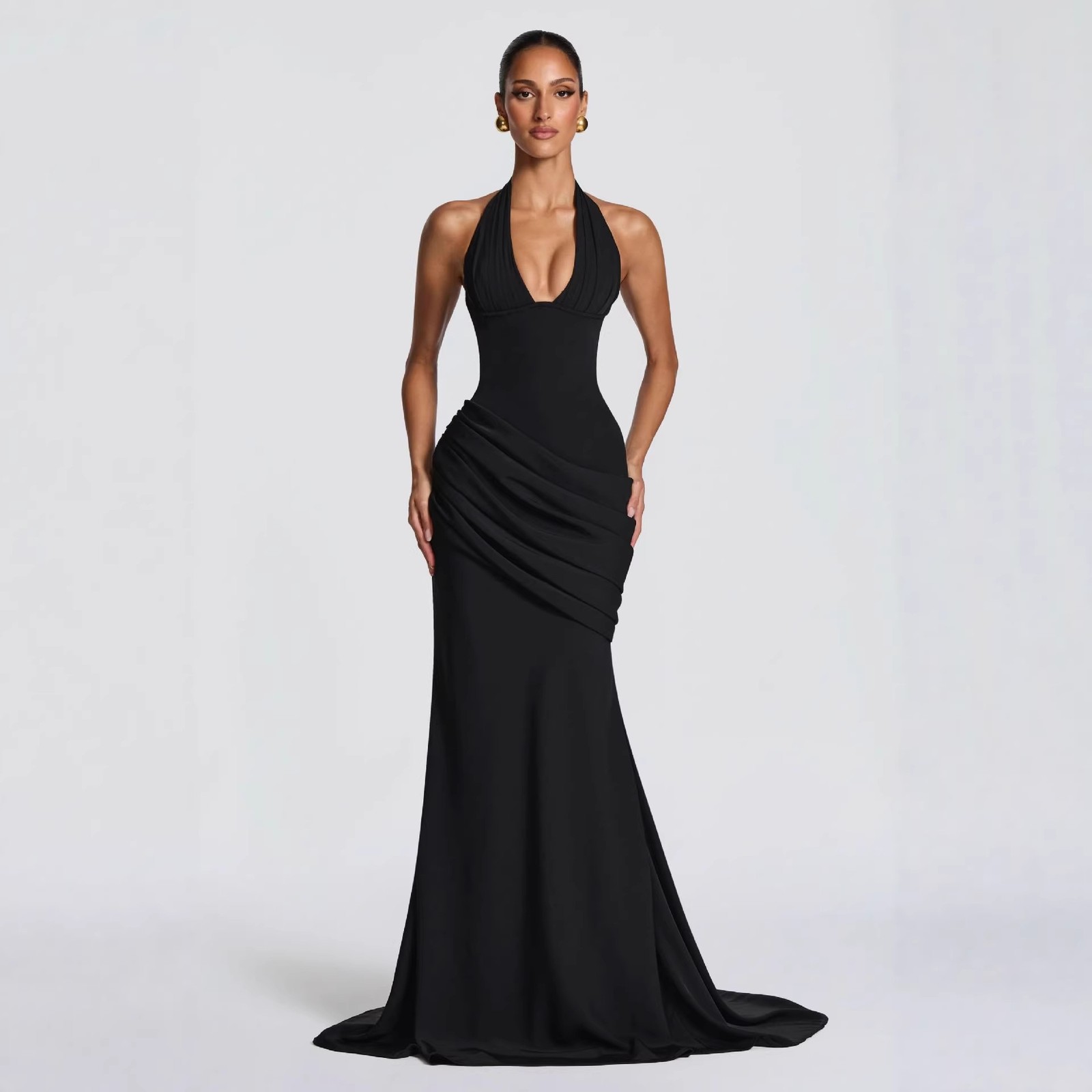 Mujer Moda Recién Llegada Elegante, Sin Espalda, Vestido Cintura Ajustado