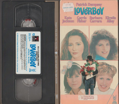 LOVERBOY  VHS Patrick Dempsey /  Kirstie Alley 1989 RARE OOP WITH PG STICKER