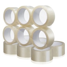 12 Rolls Heavy-Duty Clear Shipping Packing Moving Tape - 2.7 mil 2" x 60 yards