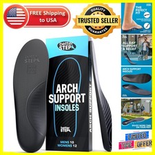 Men's Pain Relief Insoles   High Arch Supports for All-Day Comfort, Size 10-10.5