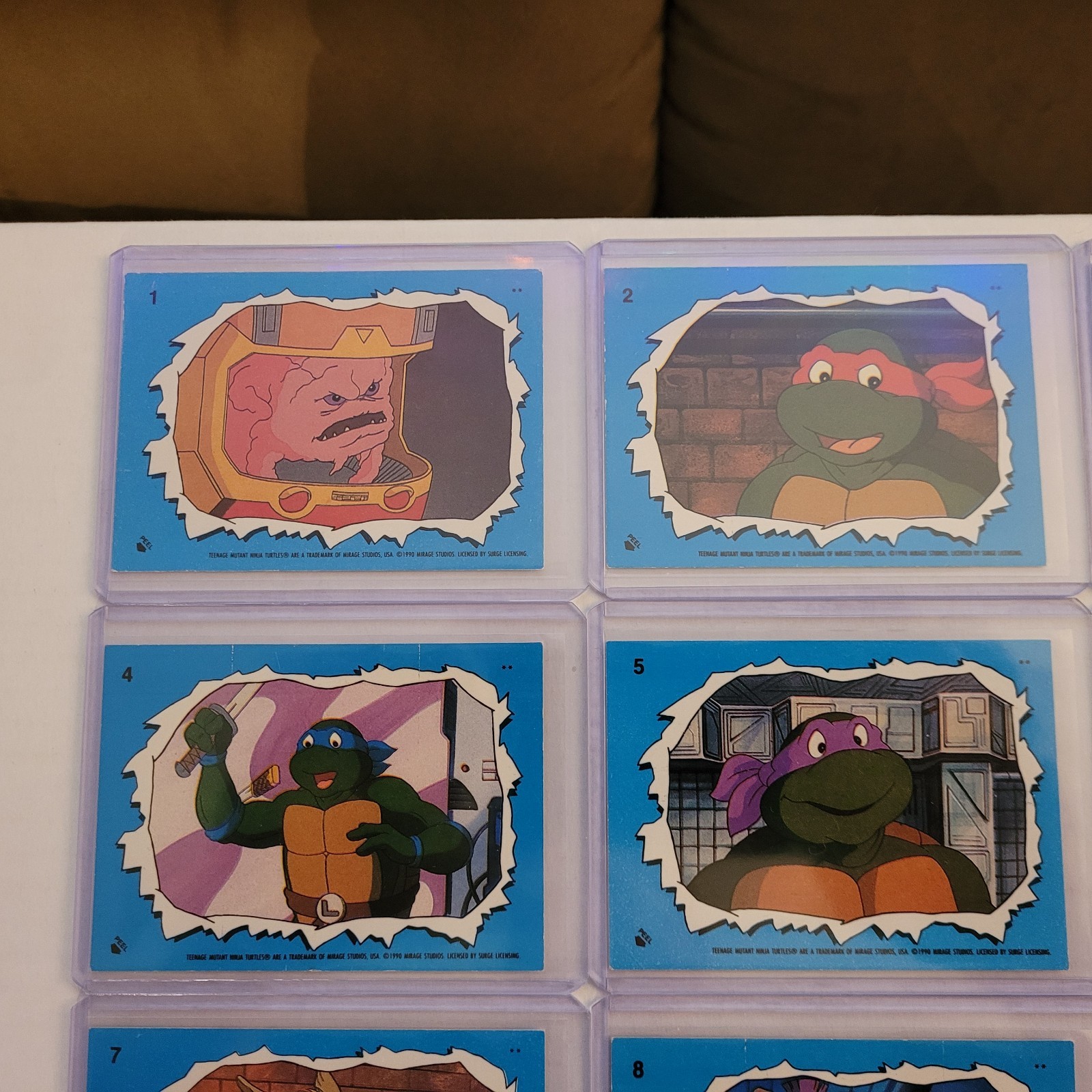 1990 Mirage Studios - Teenage Mutant Ninja Turtles - Complete Sticker Set #1-11