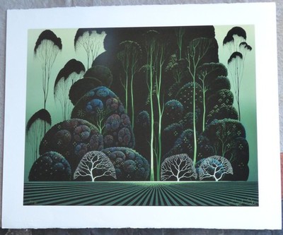 Eyvind Earle Eucalyptus 1982 Nature Trees Hand signed Serigraph