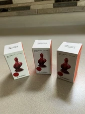 LE CREUSET Pie Bird Funnel Vent 3.25” NEW Stoneware Red Cerise Lot Of 3