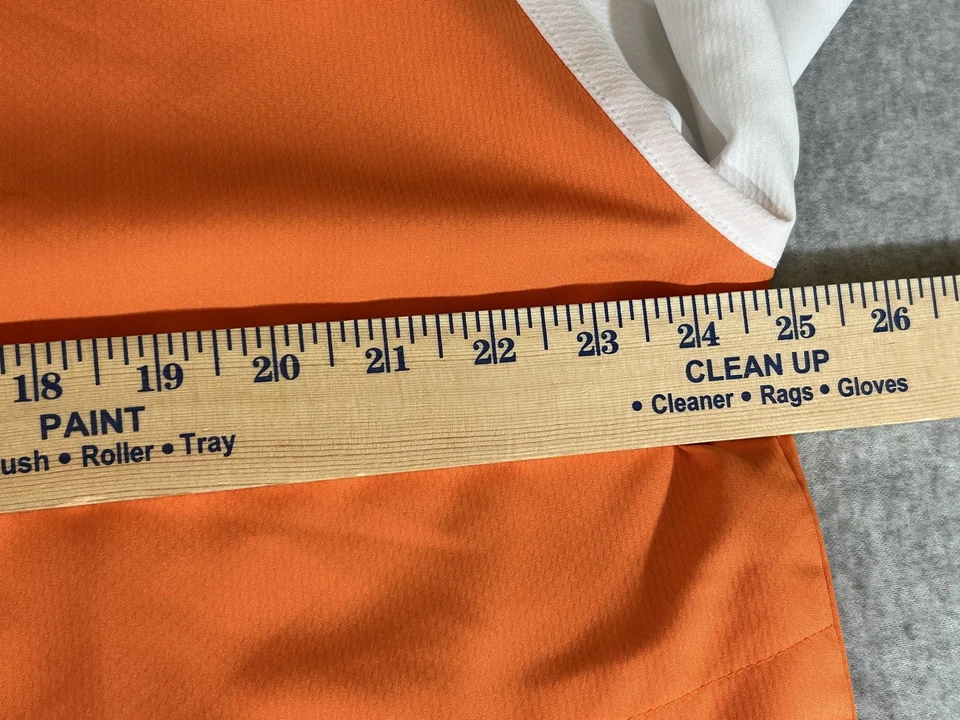 FootJoy Pullover Mens Large Orange White Golf Windbreaker 1/4 Zip Jacket FJ - Image 4 of 4