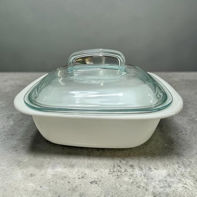 Pyrex CorningWare Simply Lite 1.5 Qt/1.4 L Glass Bakeware White w/ PYREX Lid
