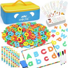 335 Pcs Magnetic Letters Numbers Alphabet Fridge Magnets Kit Medium, Colorful