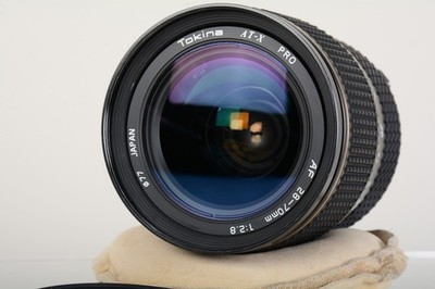 Tokina AT-X PRO AF 28-70mm f/2.8 For Nikon F Lens.  W/ hood, filters,  Good 621