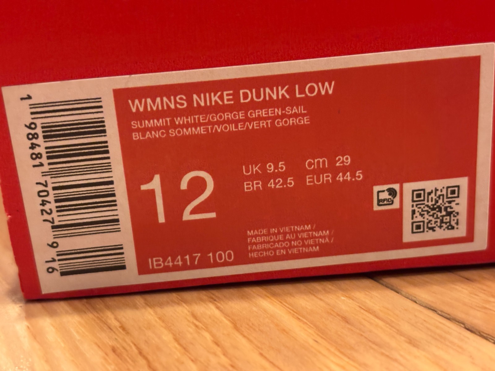 Nike Women's Dunk Low Summit White Gorge Green IB4417 100 Women Size 12 Men 10.5 thumbnail 9