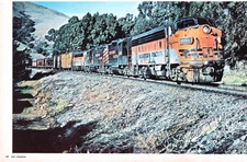 WP EMD F7A #918 Exiting Niles Canyon Approaching Stockton CA Vintage Mag Excerpt
